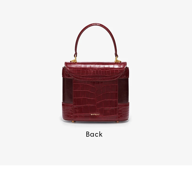 BAFELLI Animal-Print Leather Flap Crossbody