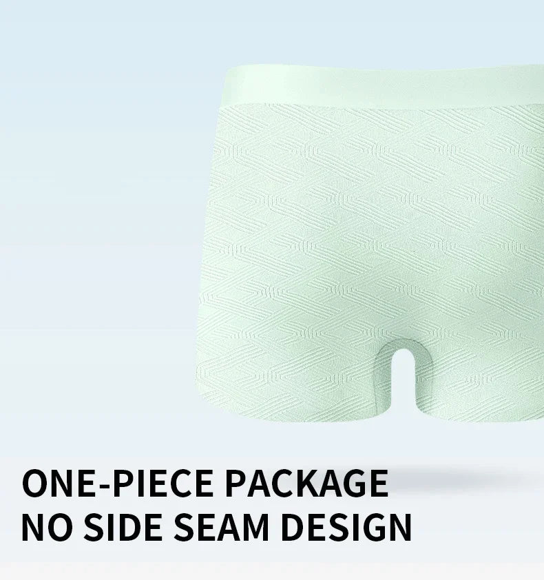 MiiOW Silky Ice Silk Men's Underwear - 3Pcs Antibacterial Seamless Breathable Boxers - ShopHub