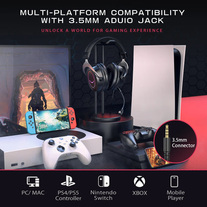 FIFINE Gaming Headset: Experience Immersive Stereo Sound and Stylish RGB Lighting