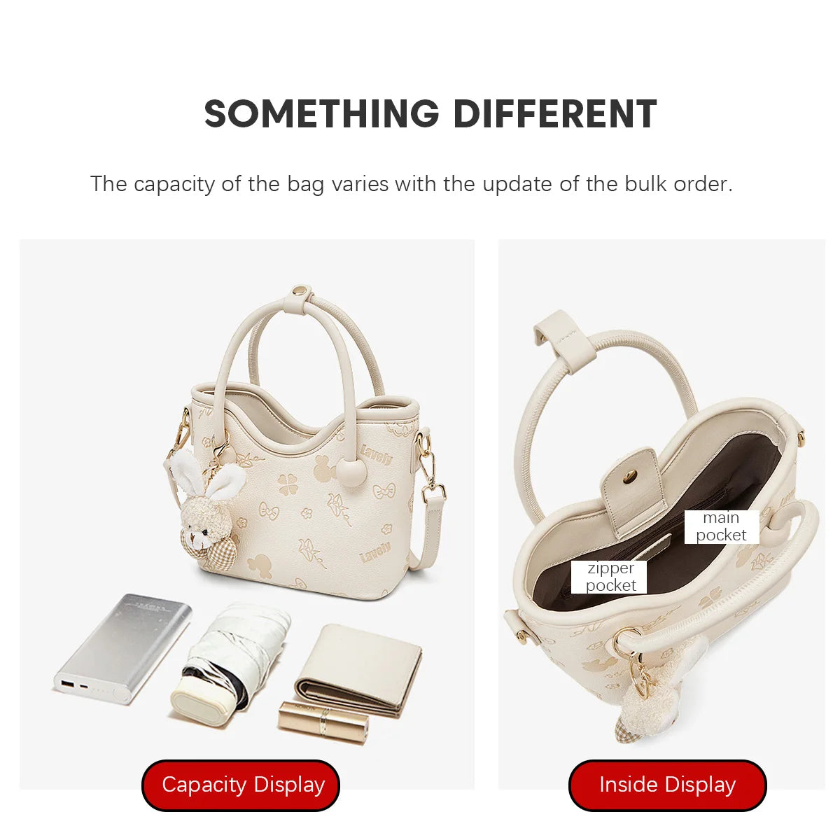 FOXER Women's Handbag PU Leather Cute Bucket Bag New Design Small Size Crossbody Bag Best Gift for Girlfriend Lover
