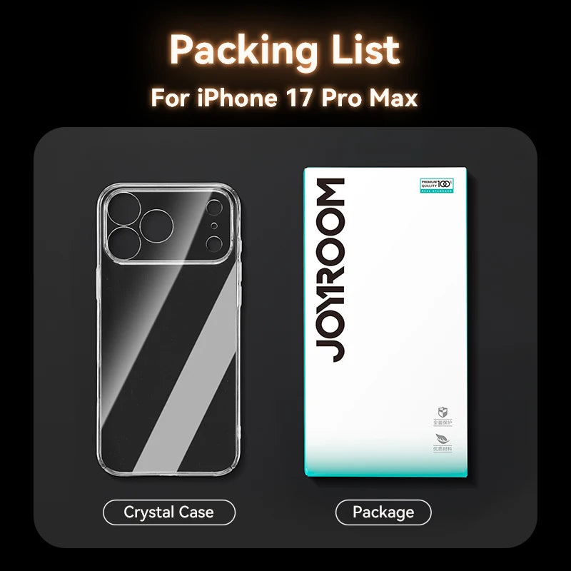 Joyroom Crystal Transparent Case For iPhone 18, 17, 16, 15, 14, 13