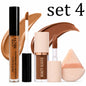 3pcs/Set Concealer + Contour Powder + Blending Puff