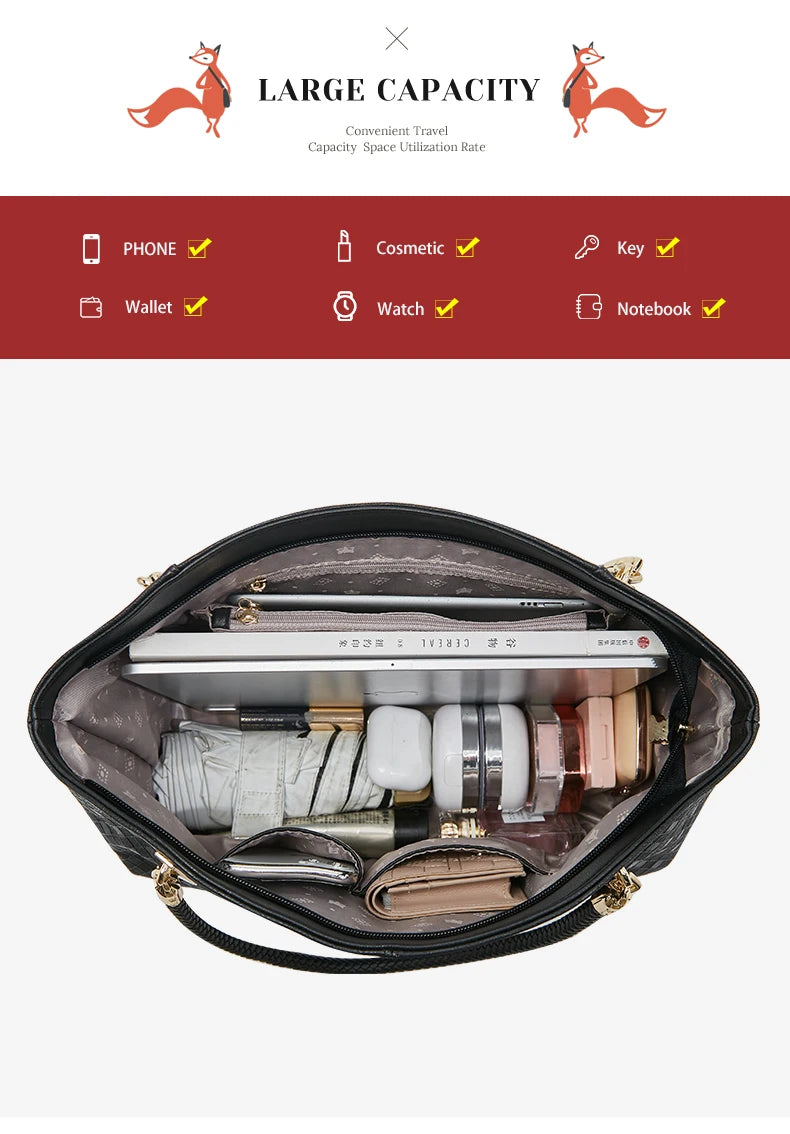 FOXER Genuine Leather Lady's Handbag Elegant Luxury Design Women Shoulder Bag Large Capacity Tote Bag Best Gift for Mom,Wife