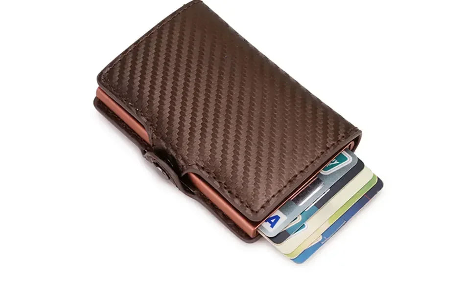 Carbon Fiber Rfid Credit Card Holder Men Wallets Storage Money Bag Hand Purse Small Mini Slim Wallets Carteira Masculina