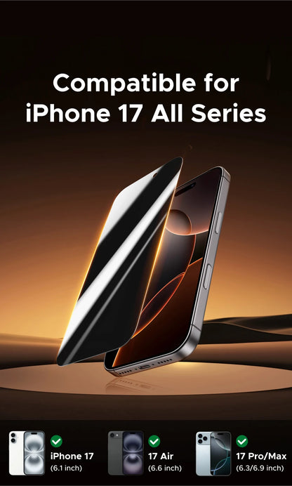 UGREEN 2PCS Privacy Screen Protector For iPhone 17, 16, 15