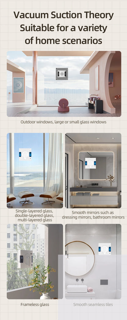 Liectroux YW509 Robot Window Cleaner with 4-Way Water Spray
