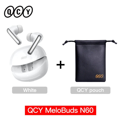QCY MeloBuds N60 Wireless Earphone - Bluetooth 6.0, Bass Boost, Hi-Res Audio, Hybrid ANC, 45Hrs Playback - ShopHub