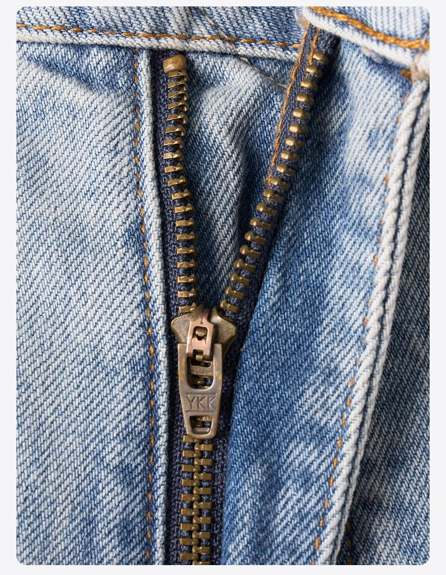 SIMWOOD Loose Straight 13.5oz 100% Cotton Washed Vintage Jeans