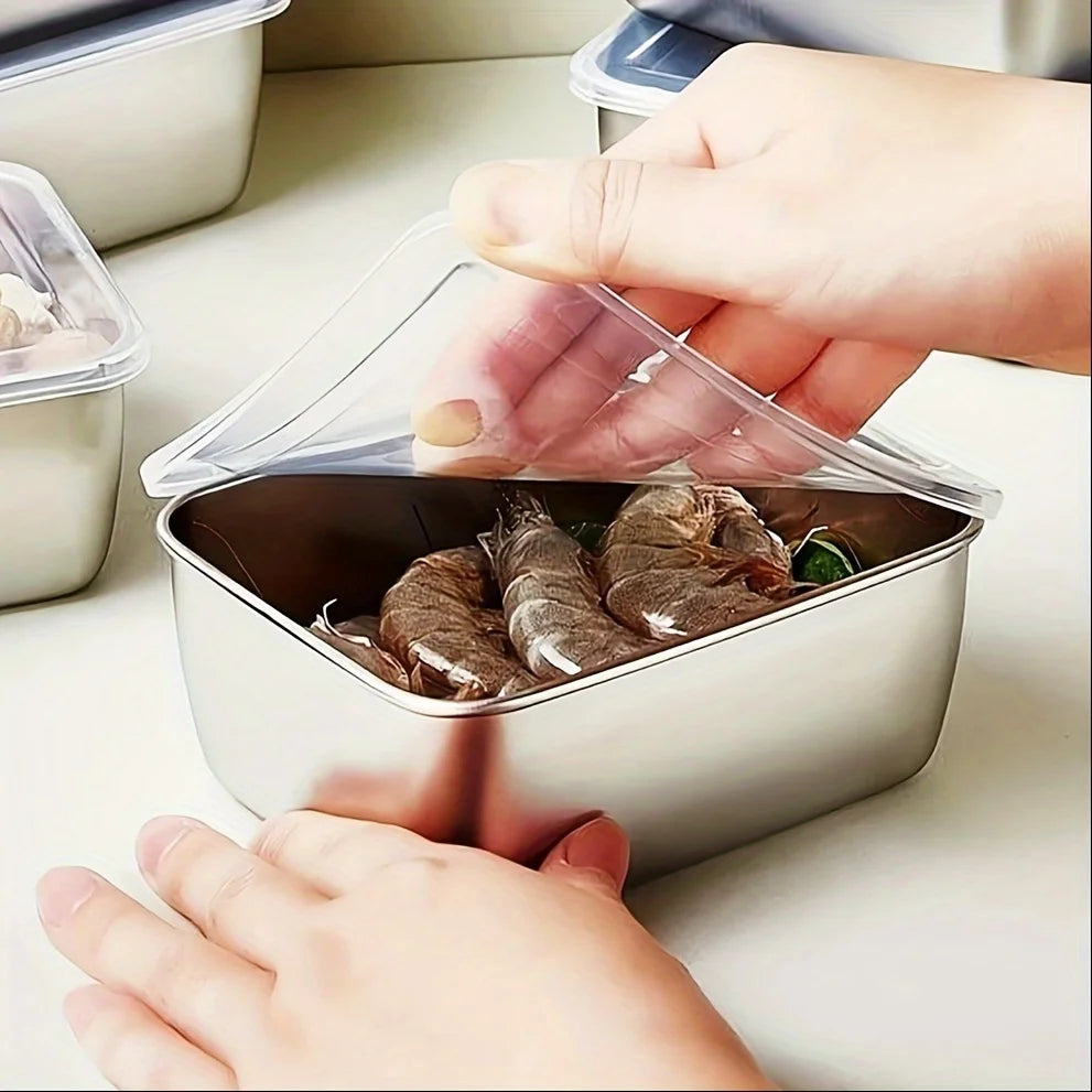 6Pcs Stainless Steel Food Containers - ShopHub