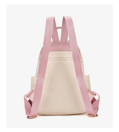 FOXER Women Fabric Backpack Lightweight Travel Shoulder Bag Ladies Multi‑pocket School Bag Casual Daily Female Rucksack