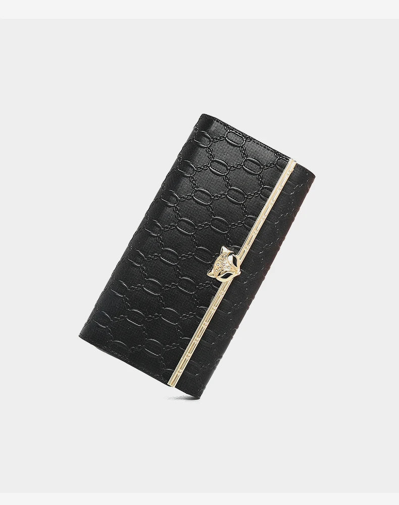 FOXER Split Leather Women's Long Wallet