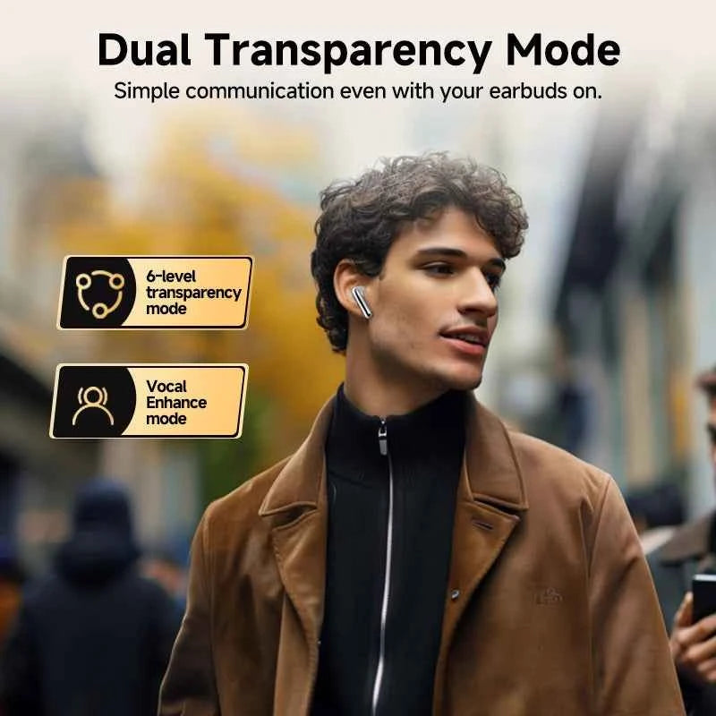 QCY MeloBuds Pro Earphones with 46dB ANC, Hi-Res LDAC, Bluetooth 5.3, 6 Mic Multipoint Connection, In-Ear Detection
