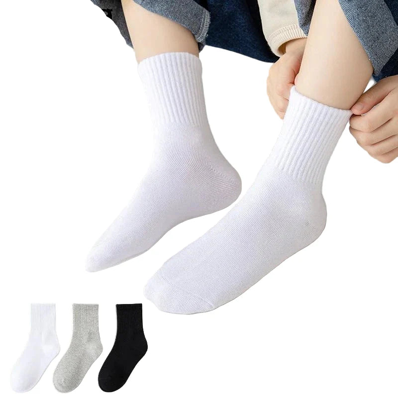 Cotton Sport Socks – 5 Pairs (Ages 3–13) (5 colours available) Habicare
