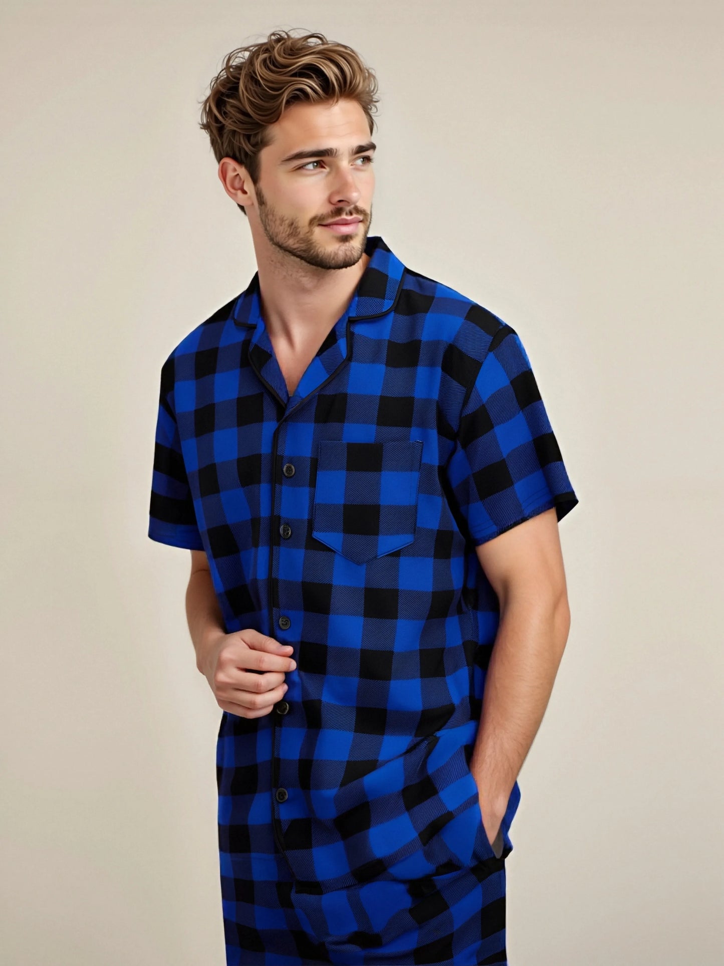 Mens Short Sleeve Pajama Set - Ultimate Comfort for Relaxing Nights