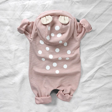 Kids Tales Little Wanderer Cotton-Blend Hooded Baby Romper
