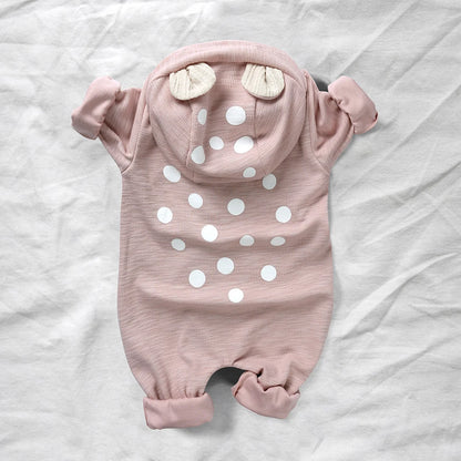 Kids Tales Little Wanderer Cotton-Blend Hooded Baby Romper