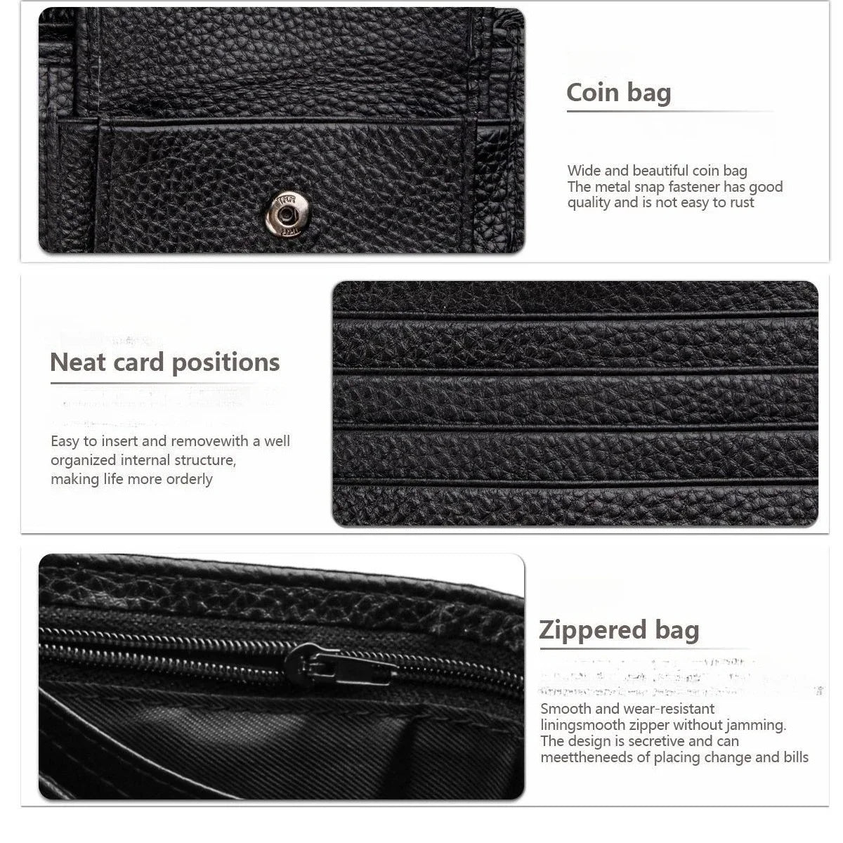 Premium Genuine Cow Leather Bifold Wallet