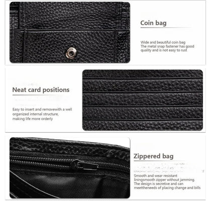 Premium Genuine Cow Leather Bifold Wallet