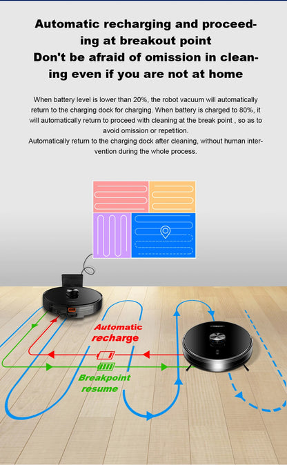 Liectroux Lilin X6 robot vacuum cleaner with sleek design, featuring sensors and brushes for efficient home cleaning.