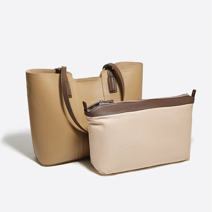 FOXER Soft Leather Handbag Women's Shoulder Bag Cowhide Leather Female Tote Bag Commute Large Capacity Luxury Bucket Bag Purse