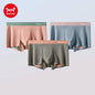 MiiOW Breathable Nylon Men's Underwear - 3Pcs Seamless Antibacterial Boxer Briefs - ShopHub