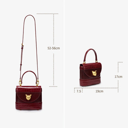 BAFELLI Animal-Print Leather Flap Crossbody