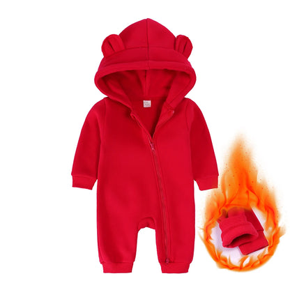Kids Tales Little Bear Cotton-Blend Zip Baby Romper