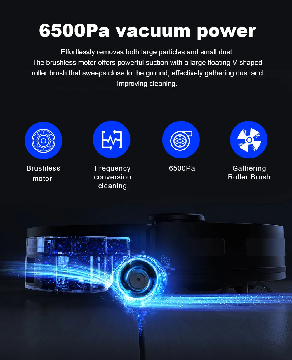 Liectroux M70 Pro robot vacuum cleaner and mop with sleek design, featuring brushes and dustbin for efficient cleaning.