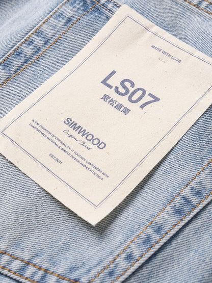 SIMWOOD Loose Straight 13.5oz 100% Cotton Washed Vintage Jeans