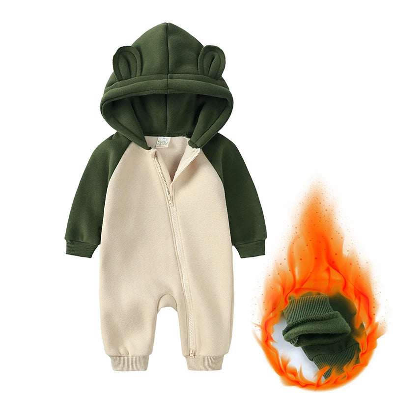 Kids Tales Little Bear Cotton-Blend Zip Baby Romper