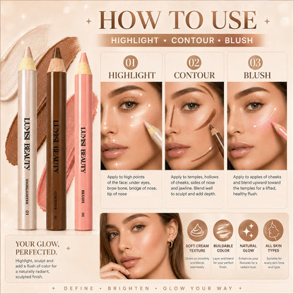 3pcs/Set Face Makeup Pen