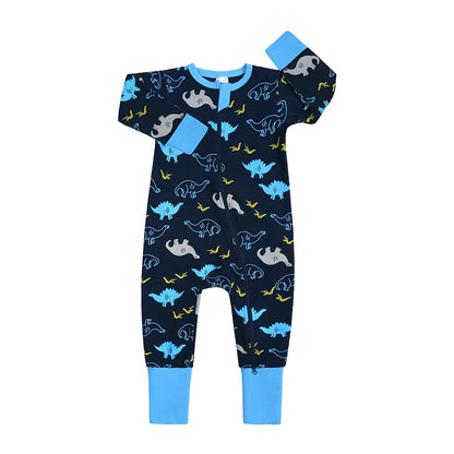 Kids Tales Little Daydream Cotton-Blend Double-Zip Romper