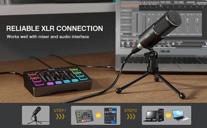 FIFINE XLR Dynamic Microphone K669D