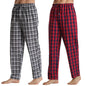 Men's Summer Pajama Pants - Comfortable 2 Pack Plaid Lounge Sleepwear with Pockets