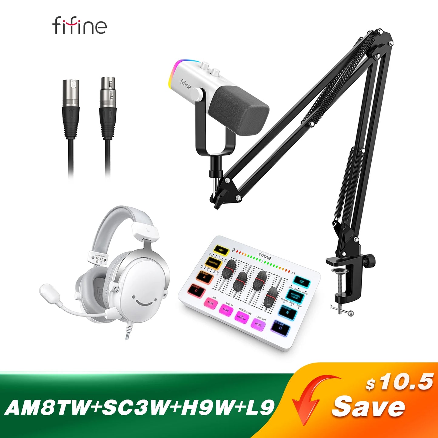 FIFINE Gaming Audio Set - Your Ultimate Companion for Streaming and Podcasting
