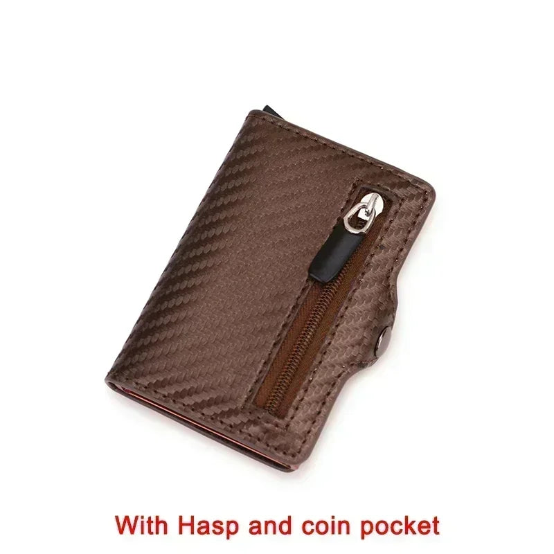 Carbon Fiber Rfid Credit Card Holder Men Wallets Storage Money Bag Hand Purse Small Mini Slim Wallets Carteira Masculina