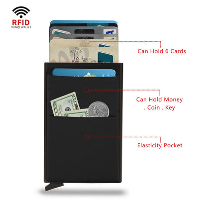 Rfid Credit Card Holder Men Thin Slim Mini Minimalist Wallets Luxury Metal Bank ID Cardholer Case Wallet for Men Carteras Choice