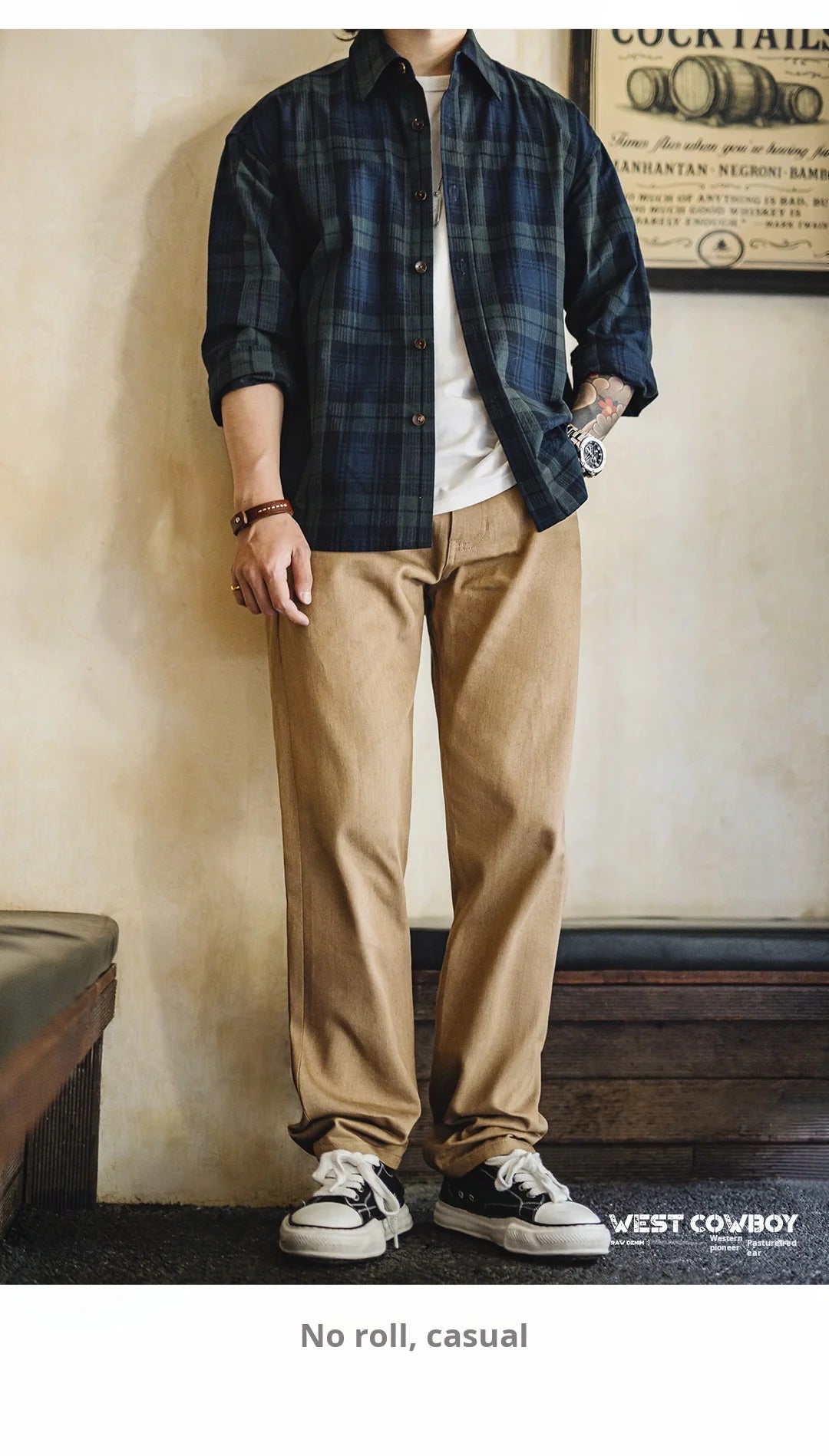 Maden Men‘s Khaki 11.7oz Selvedge Raw Jeans