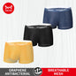 MiiOW Ice Silk Men Underwear - 3Pcs Sexy Mesh Breathable Boxer Shorts - ShopHub