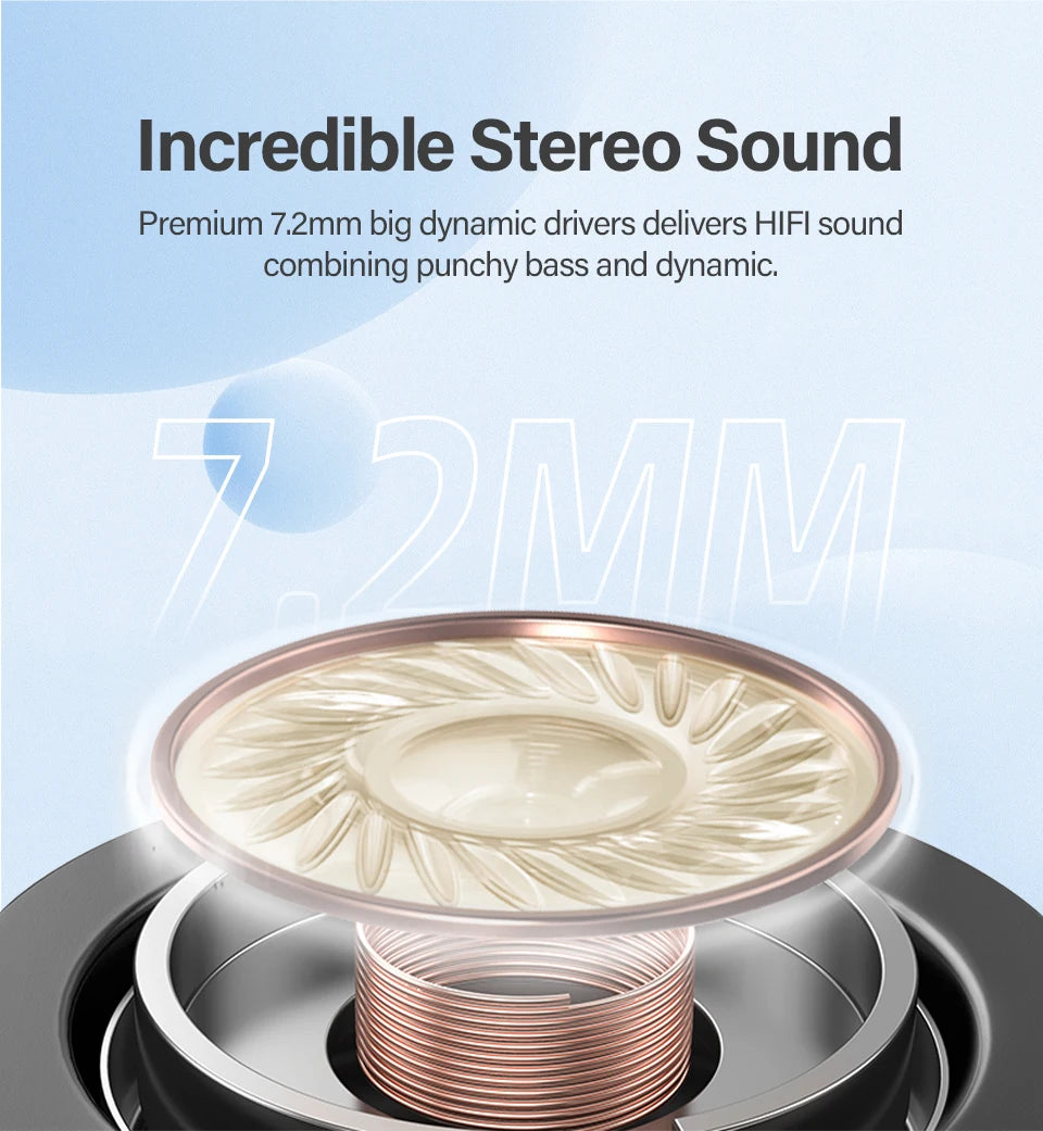 QCY T13 Wireless Earphones with 4 Mic ENC, HD Call, Stereo Sound, Touch Control, Long Standby 40Hrs - ShopHub