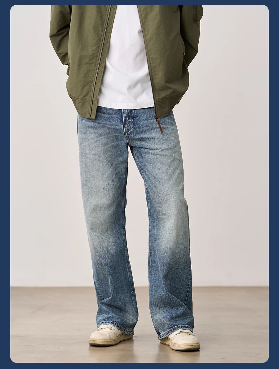 SIMWOOD 13.5oz Heavyweight Washed Retro Jeans