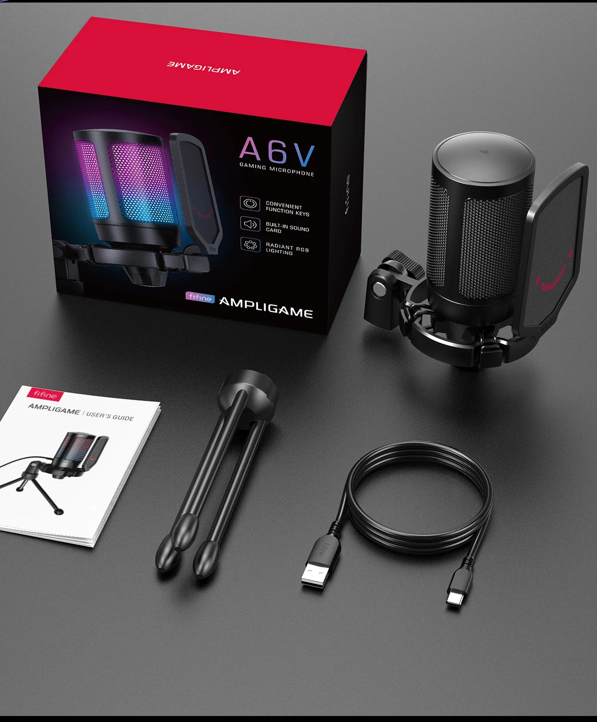 FIFINE USB Gaming Microphone: Elevate Your Streaming Experience with RGB Flair
