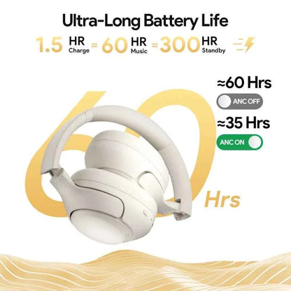 QCY H3 ANC Wireless Headphones with 43dB Hybrid Active Noise Cancellation and 60H Playtime