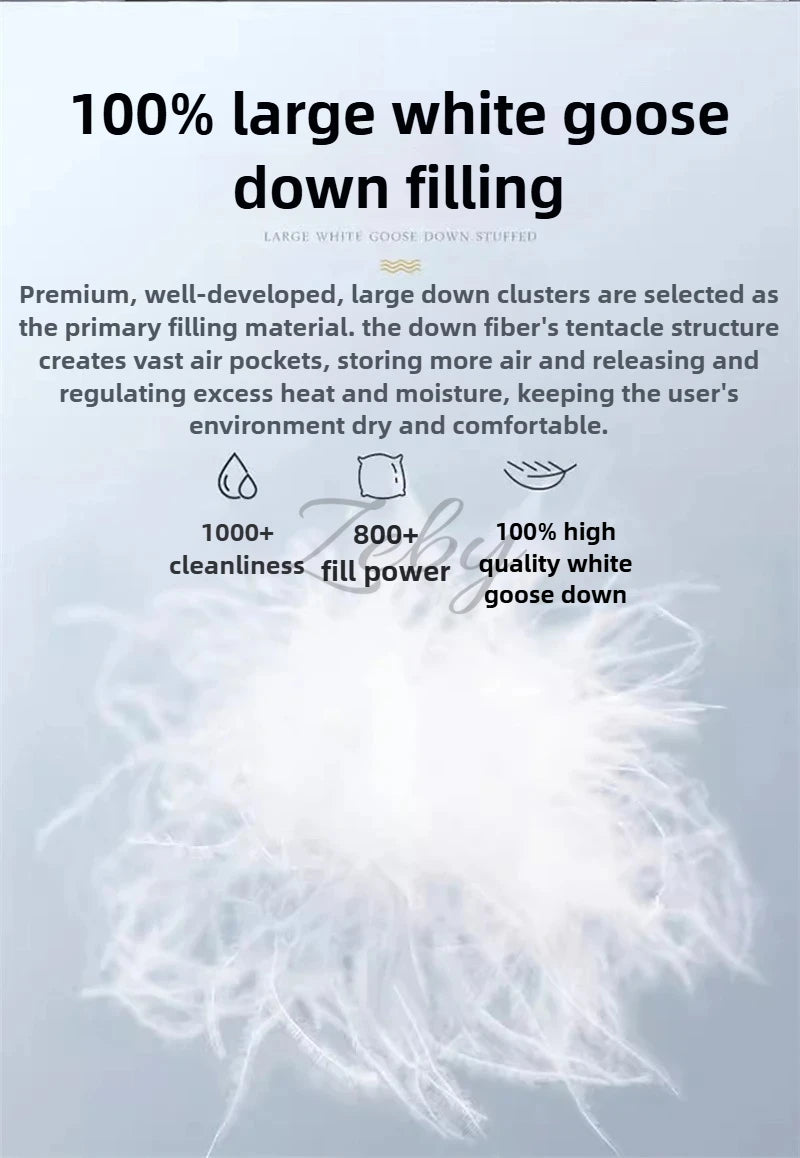 Luxurious White Goose Down Quilt for Ultimate Comfort and Warmth