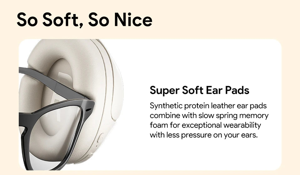 QCY H3 ANC Wireless Headphones with 43dB Hybrid Active Noise Cancellation and 60H Playtime - ShopHub