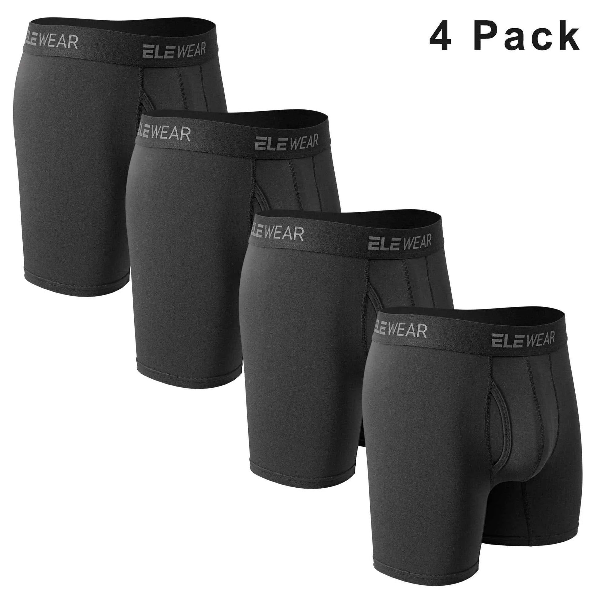 4 Pack Men's Breathable Boxershorts with Opening - Plus Size Fashion Underwear