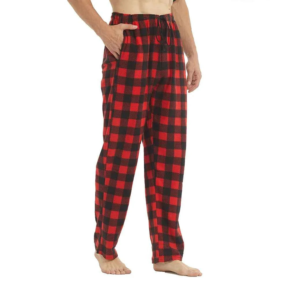 Men's Fleece Pajama Pants - Soft, Warm, and Stylish Sleep Bottoms with Pockets