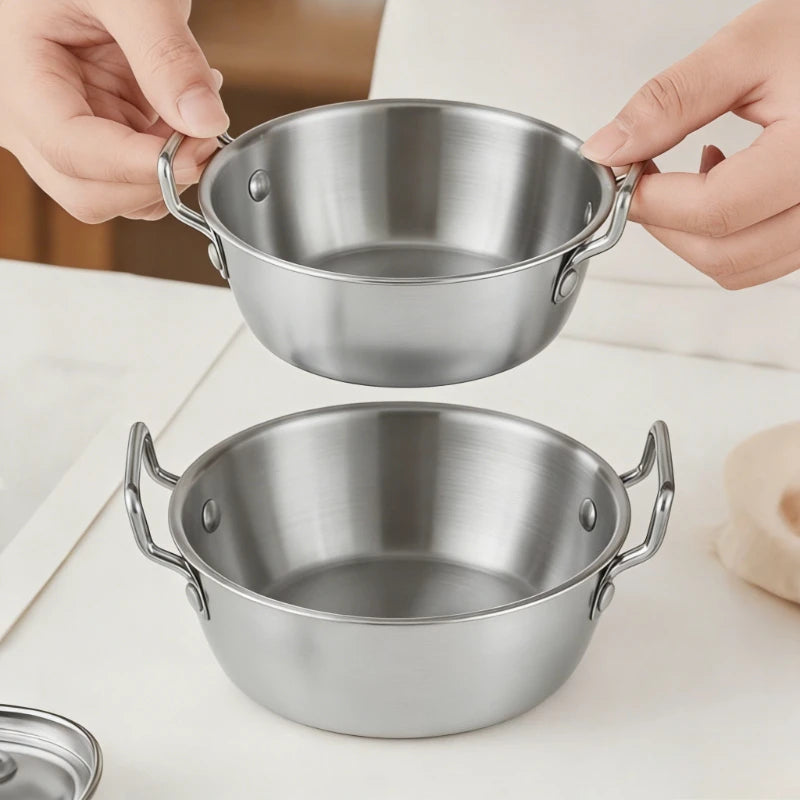 Stainless Steel Noodle Bowl with Handle - Ramen Soup Salad Bowl for Home, Camping, and Picnic - ShopHub