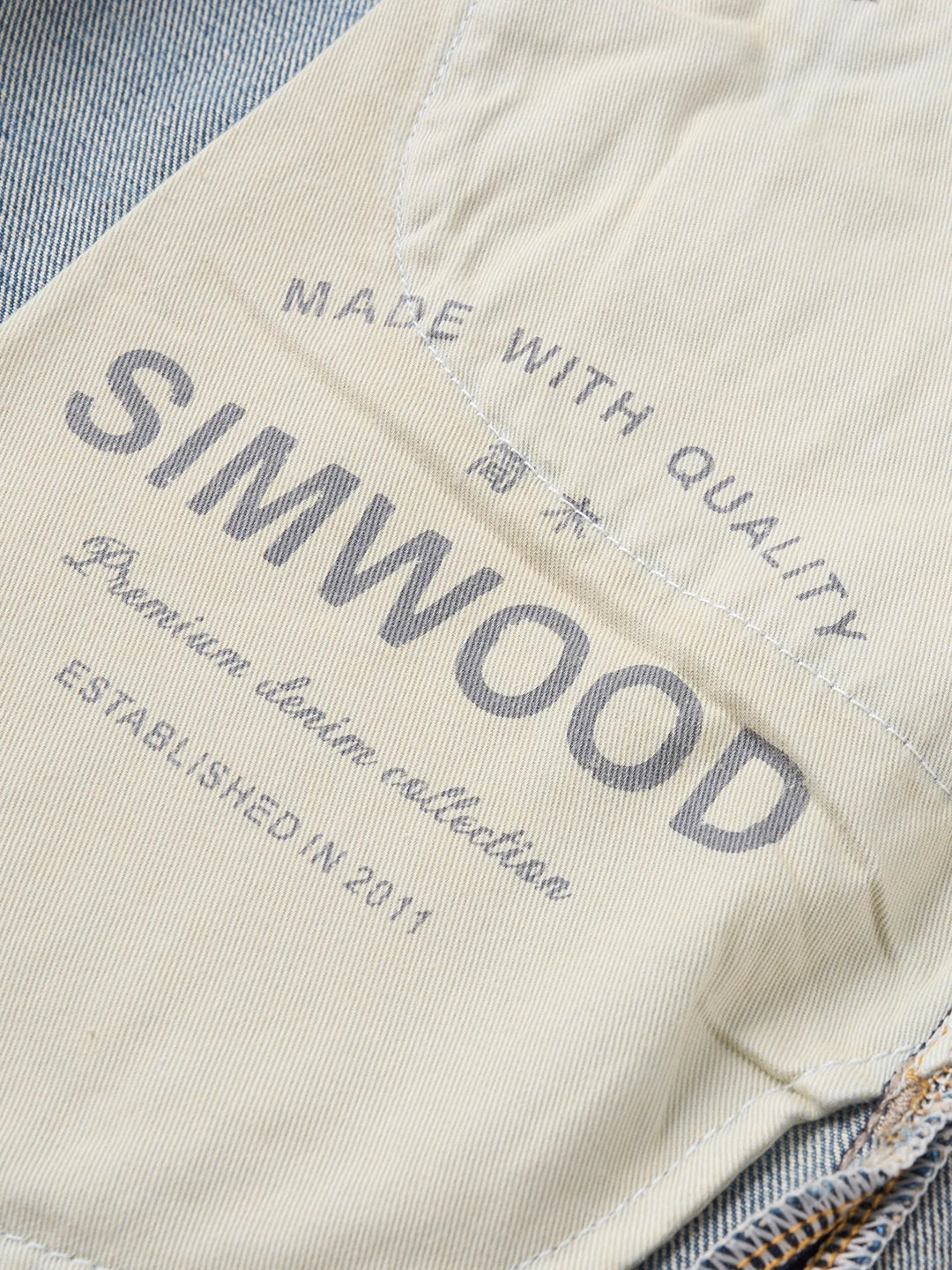 SIMWOOD Loose Relax 13.5oz Heavyweight Washed Vintage Jeans