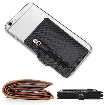 Carbon Fiber Rfid Credit Card Holder Men Wallets Storage Money Bag Hand Purse Small Mini Slim Wallets Carteira Masculina